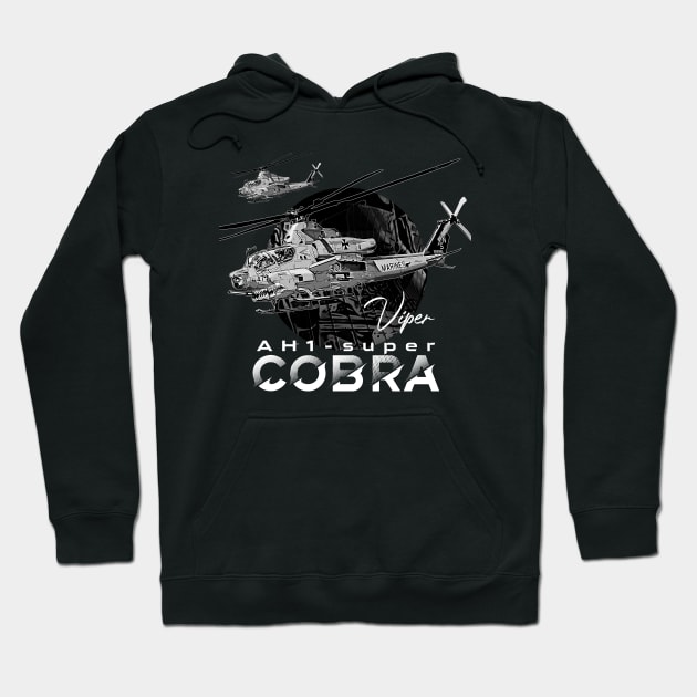 AH-1 Cobra helicopter Hoodie by aeroloversclothing